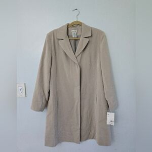 Classic Elements Women's Coat Size Large Beige Soft  Jacket